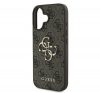 Guess PU 4G Metal Logo Apple iPhone 16 Plus hátlap tok, barna