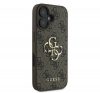 Guess PU 4G Metal Logo Apple iPhone 16 Plus hátlap tok, barna