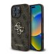 Guess PU 4G Metal Logo Apple iPhone 16 Pro Max hátlap tok, barna