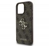 Guess PU 4G Metal Logo Apple iPhone 16 Pro Max hátlap tok, barna