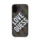 Guess PU Leather 4G Big Love Logo Apple iPhone 16 Magsafe kompatibilis hátlap tok, barna