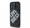 Guess PU Leather 4G Big Love Logo Apple iPhone 16 Pro Magsafe kompatibilis hátlap tok, fekete