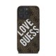 Guess PU Leather 4G Big Love Logo Apple iPhone 16 Pro Magsafe kompatibilis hátlap tok, barna