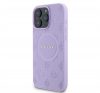 Guess Saffiano Peony Stamp Apple iPhone 16 Pro Magsafe kompatibilis hátlap tok, lila