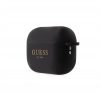 Guess 4G Charm Silicone Apple AirPods Pro 2 hátlap tok, fekete