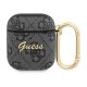 Guess 4G Script PC/PU Apple AirPods 1/2 hátlap tok, fekete