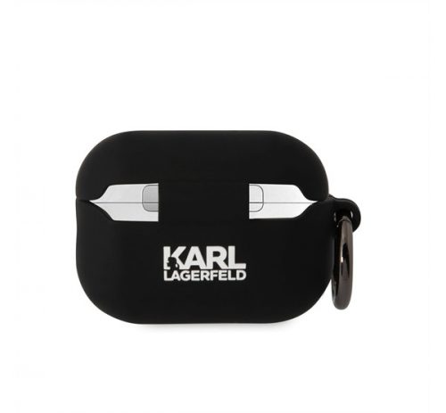 Karl Lagerfeld 3D Logo NFT Karl and Choupette Silicone Apple AirPods Pro 2 tok, fekete