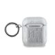 Karl Lagerfeld PU Embossed Karl Head Apple AirPods 1/2 tok, ezüst