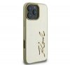 Karl Lagerfeld Metal Signature Apple iPhone 16 Pro hátlap tok, arany KLHCP16LPFMFBKMD