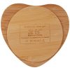 Univerzális vezeték nélküli töltő állomás, Qi Wireless, 10W, fahatású, szív alakú, Wooze Bamboo Qi Wireless Heart Shape, barna