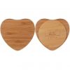 Univerzális vezeték nélküli töltő állomás, Qi Wireless, 10W, fahatású, szív alakú, Wooze Bamboo Qi Wireless Heart Shape, barna