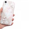 Apple iPhone 11 Pro Max, Szilikon tok, sokszöges márvány minta, Wooze Geometric Marble, színes/fehér