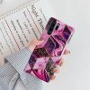 Huawei Mate 20, Szilikon tok, sokszöges márvány minta, Wooze Geometric Marble, színes/lila