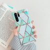 Huawei Mate 30 / 30 5G, Szilikon tok, sokszöges márvány minta, Wooze Geometric Marble, színes/zöld