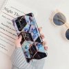 Huawei P30 Lite, Szilikon tok, sokszöges márvány minta, Wooze Geometric Marble, színes/fekete