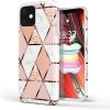 Samsung Galaxy A42 5G / M42 5G SM-A426B / M426B, Szilikon tok, sokszöges márvány minta, Wooze Geometric Marble, színes/rózsaszín