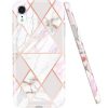 Samsung Galaxy A72 / A72 5G SM-A725F / A726B, Szilikon tok, sokszöges márvány minta, Wooze Geometric Marble, színes/fehér