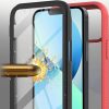 Motorola Moto G100 / Edge S, Szilikon hátlap és műanyag előlapi tok, elő- és hátlapi üveggel, közepsen ütésálló, Wooze Power Case, fekete/piros