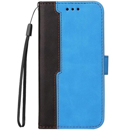 Huawei Honor X7 / Honor Play 30 Plus, Oldalra nyíló tok, stand, kártyatartóval, kézpánttal, Wooze Colour Wallet, kék