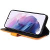 Samsung Galaxy A12 / A12 Nacho / M12 SM-A125F / A127F / M127F, Oldalra nyíló tok, stand, kártyatartóval, kézpánttal, Wooze Colour Wallet, narancssárga