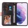 Samsung Galaxy A14 4G / A14 5G SM-A145F / A146B, Oldalra nyíló tok, stand, kártyatartóval, kézpánttal, Wooze Colour Wallet, rózsaszín