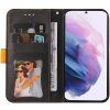 Samsung Galaxy A22 4G SM-A225F, Oldalra nyíló tok, stand, kártyatartóval, kézpánttal, Wooze Colour Wallet, narancssárga