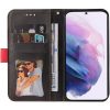 Samsung Galaxy A23 4G / A23 5G SM-A235F / A236U, Oldalra nyíló tok, stand, kártyatartóval, kézpánttal, Wooze Colour Wallet, piros