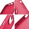 Apple iPhone 13, Szilikon tok, közepesen ütésálló, fémhatású kamera keret, Frame Case, magenta