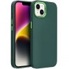 Samsung Galaxy A13 4G SM-A135F / A137F, Szilikon tok, közepesen ütésálló, fémhatású kamera keret, Frame Case, zöld