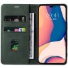 Huawei P50 / P50E, Oldalra nyíló tok, stand, kártyatartóval, kézpánttal, Wooze Business Plus, sötétzöld