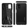 Samsung Galaxy M31s SM-M317F, Szilikon tok, Spigen Rugged Armor, karbon minta, fekete