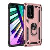 Huawei Honor 9X Pro, Műanyag hátlap védőtok, közepesen ütésálló, szilikon belső, telefontartó gyűrű, Defender, vörösarany