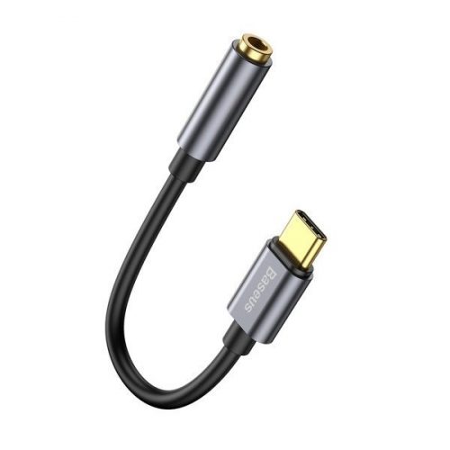 Audió adapter, USB Type-C - 3.5 mm jack átalakító, Baseus L54, szürke