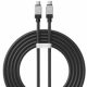 USB Type-C töltő- és adatkábel, USB Type-C, 200 cm, 100W, törésgátlóval, gyorstöltés, PD, Baseus Coolplay, CAKW000301, fekete