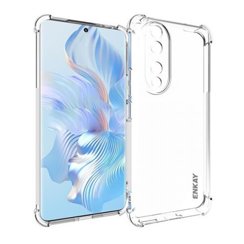 Huawei Honor 90, Szilikon tok, közepesen ütésálló, légpárnás sarok, Enkay, átlátszó