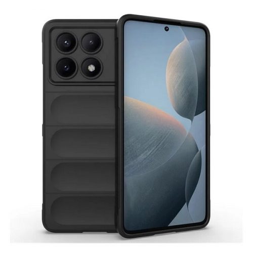 Xiaomi Redmi K70E / Poco X6 Pro 5G, Szilikon tok, közepesen ütésálló, 3D minta, fekete