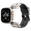 Apple Watch 1-6, SE (42 / 44 mm) / Watch 7-8 (45 mm) / Watch Ultra (49 mm), szilikon pótszíj, fém csatlakozással, Spigen DuraPro Armor, fekete