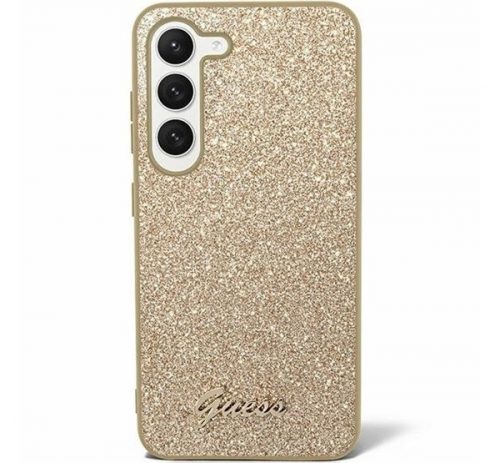 Guess Glitter Script 4G Samsung Galaxy S24 hátlap tok, arany