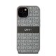 DKNY PU Leather Repeat Pattern Tonal Stripe Apple iPhone 15 hátlap tok, bézs