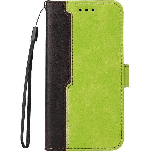 Samsung Galaxy A15 4G / A15 5G SM-A155F / A156B, Oldalra nyíló tok, stand, kártyatartóval, kézpánttal, Wooze Colour Wallet, zöld