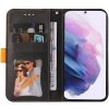 Samsung Galaxy A25 5G SM-A256B, Oldalra nyíló tok, stand, kártyatartóval, kézpánttal, Wooze Colour Wallet, narancssárga