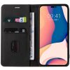 Xiaomi Redmi Note 13 5G, Oldalra nyíló tok, stand, kártyatartóval, kézpánttal, Wooze Business Plus, fekete