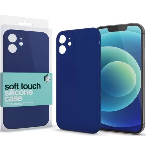 Apple iPhone 15, Szilikon tok, Xprotector Soft Touch Slim, sötétkék